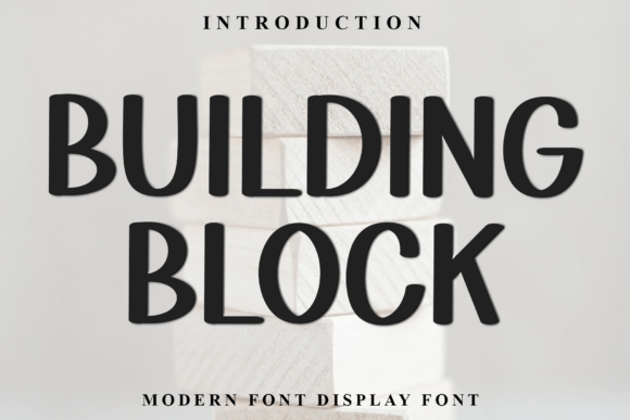 Building Block Font for Holiday Web Design