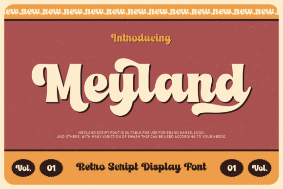 Meyland: A Bold Retro Script Font
