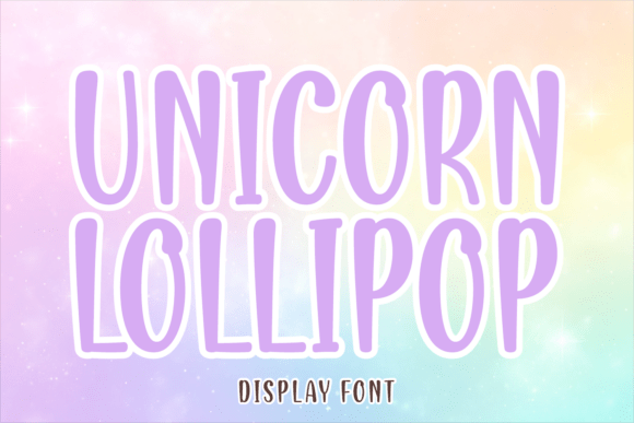 Unicorn Lollipop Font for Creative Projects